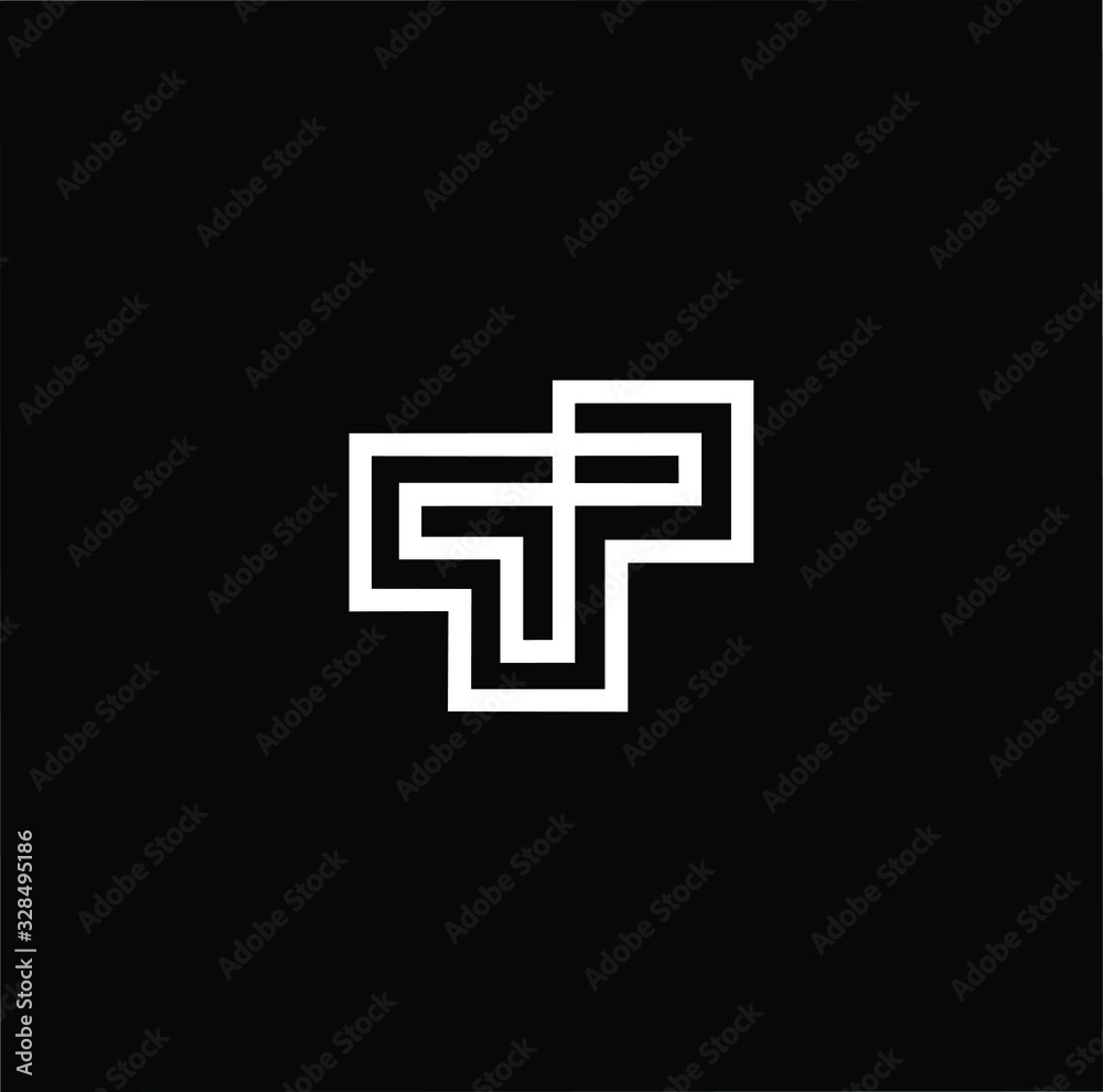 Initial based modern and minimal Logo. T TT TP PT letter trendy fonts ...