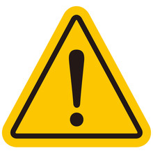 Hazard Sign Icon Vector Triangle