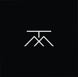 Initial based modern and minimal Logo. TM MT letter trendy fonts monogram icon symbol. Universal professional elegant luxury alphabet vector design