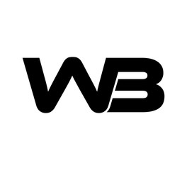 Sticker - Initial 2 letter Logo Modern Simple Black WB