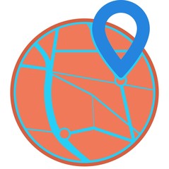 Poster - navigator gps map location or geolocation road icon flat on a white background. eps 10 vector