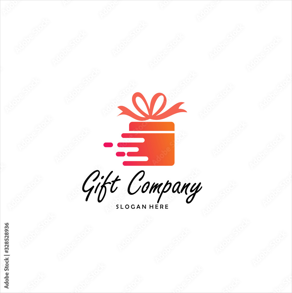 Gift Logo Vector, Icon, Emblem, Gift Shop Logo Design Concept, Creative Symbol , logo design inspiration