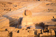 Le Sphynx au coucher du Soleil dans le domaines des grandes pyramides d'Egypte.