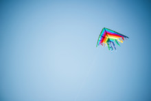 Beautiful Kite In Bright Colors Of The Rainbow