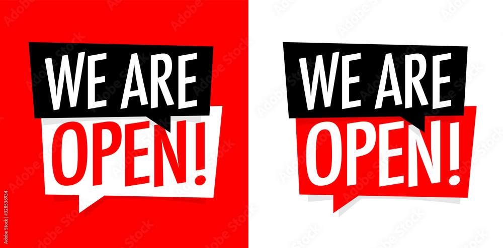 We  are open - obrazy, fototapety, plakaty 