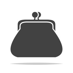 Wall Mural - coin purse wallet icon vector isolated