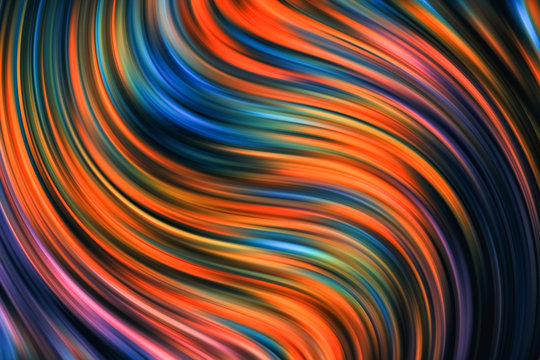 Abstract background Colorful rainbow light effect illustration texture wallpaper 3D  rendering. Vibrant Color wavy striped pattern for design and background. futuristic and fashion background.