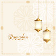 beautiful ramadan kareem traditional festival card design