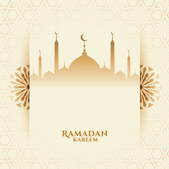 attractive ramadan kareem festival background with mosque