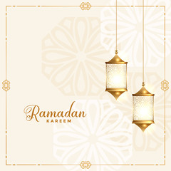Poster - beautiful ramadan kareem traditional festival card design