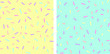 confetti sprinkles seamless pattern set of 2 pastel color