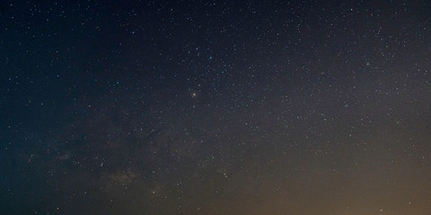 view of milky way galaxy with stars on a night sky background