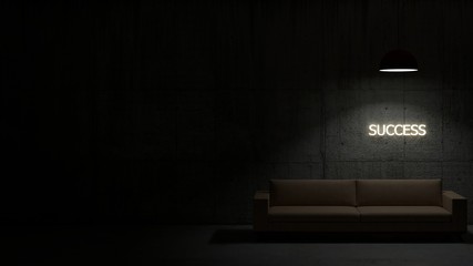 Fototapete - Concept of the successful acquisition of light of happiness the fulfillment of comfort the lamp of happiness, Successful in business a good leader positive thinking creativity, 3d rendering