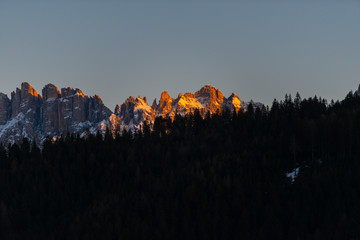 Poster - Winter landscape in Dolomites Mountains, Italy