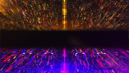 Poster - digital abstract technologcal backdrop, computer generated. 3d rendering dynamic information flow.