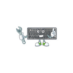 Sticker - happily Mechanic black keyboard cartoon character design