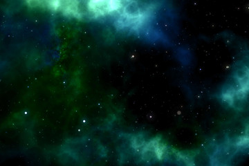 Wall Mural - space with nebula and stars