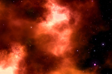 Wall Mural - space with nebula and stars
