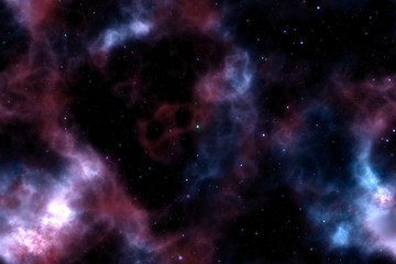 Wall Mural - space with nebula and stars