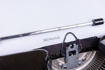 Fototapete - Editorial - written on an old black typewriter