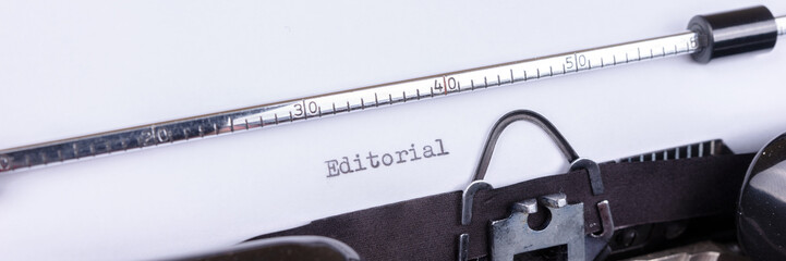Fototapete - Editorial - written on an old black typewriter