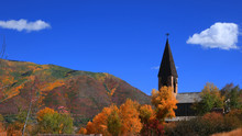 Historic Aspen Chapel Near Aspen City In Colorado