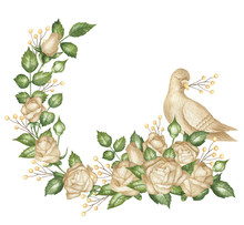 Pigeons And Roses