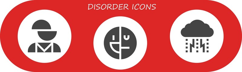 disorder icon set