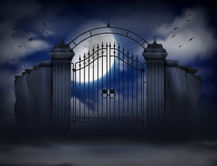 Cemetery Gate Background
