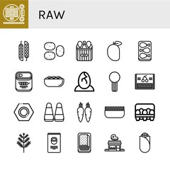 Canvas Print - raw simple icons set