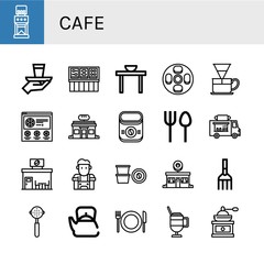 Poster - cafe icon set