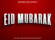 eid mubarak text effect template with 3d type style and retro concept use for brand label and logotype sticker 