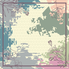 Naklejka na meble contemporary scarf with abstract floral pattern