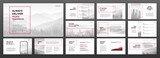 Fototapeta  - Modern powerpoint presentation templates set. Use for modern keynote presentation background, brochure design, website slider, landing page, annual report, company profile.