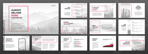 Fotomural Modern powerpoint presentation templates set