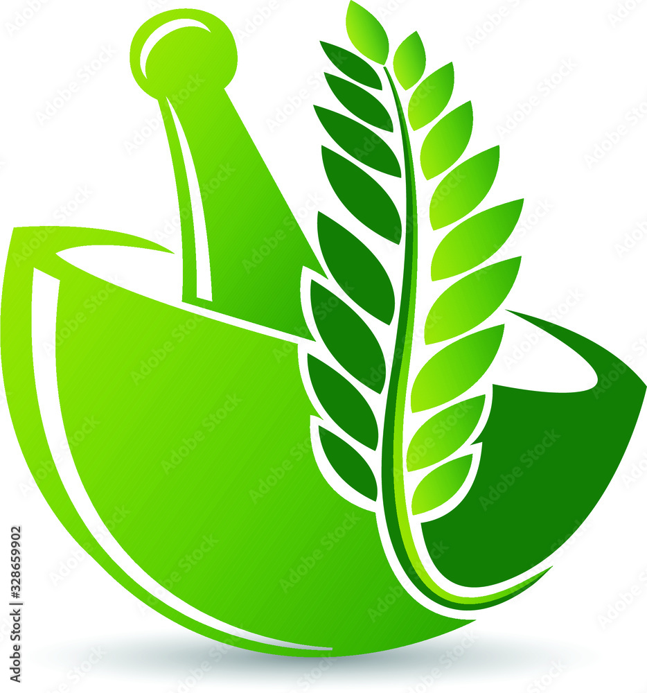 herbal medicine logo Stock Vector | Adobe Stock