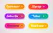 © hobbitfoot - Set of modern ui buttons. User interface template.