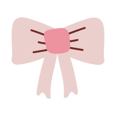 Poster - cute ribbon bow on white background