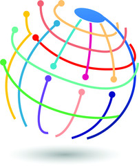 Sticker - globe logo