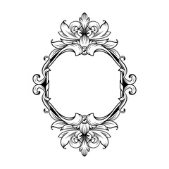 Wall Mural - Gorgeous baroque frame with blank space