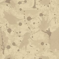  Vector seamless pattern with drops and splashes. Grunge background.