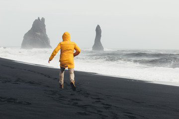 Wanderlust explorer discovering icelandic natural wonders