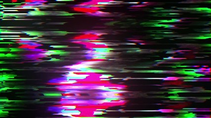 Poster - Glitch, pixel noise on the screen, computer generated. Bad Signal. Video damage. 3d rendering a digital background