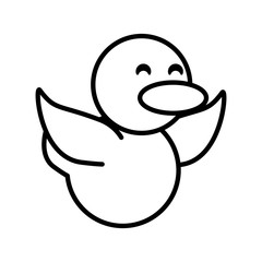 Wall Mural - duck on white background, baby toys