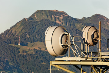 Wall Mural - Telecommunication and broadcasting tower at Amerlugalpe