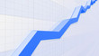 © bluebackimage - Business Economy Data Graph Chart Bar Growth Success 3D illustration background