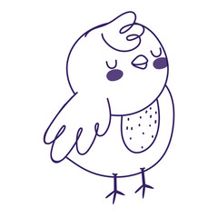 Sticker - cute little chicken bird farm animal icon