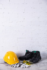 a protective helmet is necessary on any construction site.