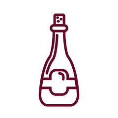 Sticker - liquor bottle icon, line style design