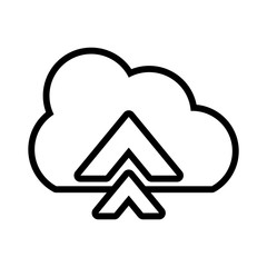 Sticker - download cloud in white background